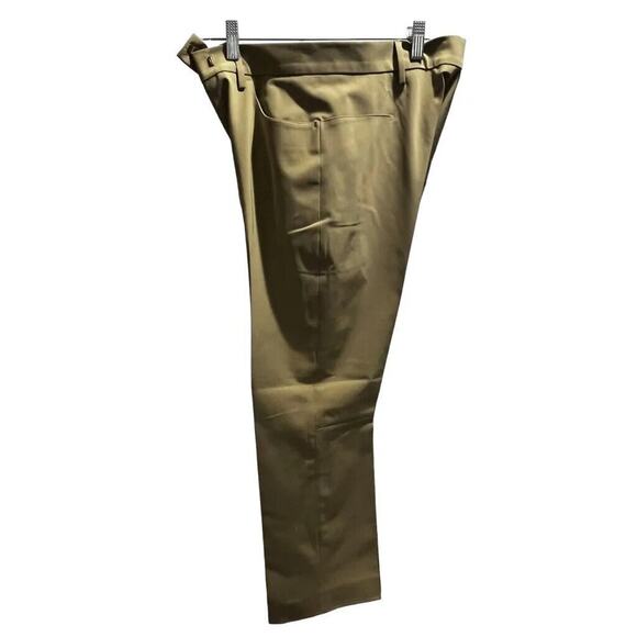 Prada Khaki Dress Size US 2-4 Flat Front Pockets Italy technostretch Trouser - Picture 4 of 15